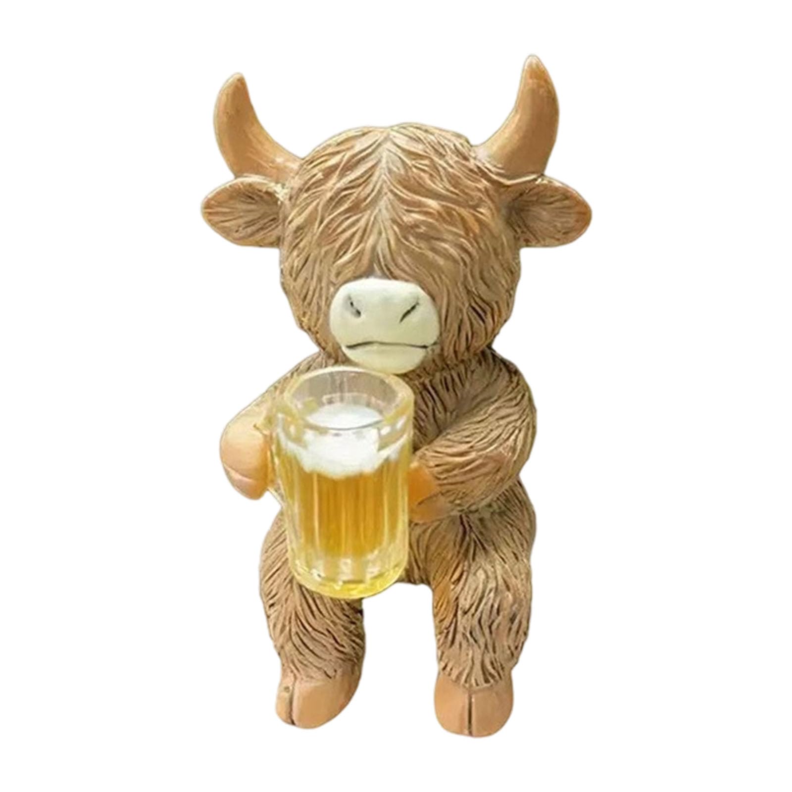 Figurine vache Highland résine pot de fleurs intérieur et extérieur