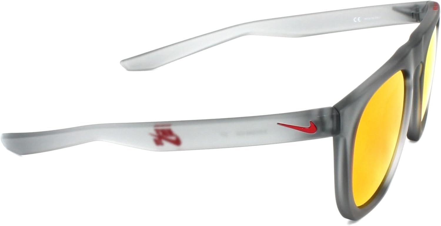 Nike EV1045-016 Flat spot M Frame Grey with Ml Red Flash Lens Sunglasses, Matte Wolf Grey