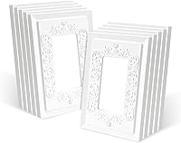 Vista 14 de Cubiertas de toma de corriente de diseño en relieve de pétalo estilo clásico blanco moderno, placas de pared para receptáculo eléctrico dúplex