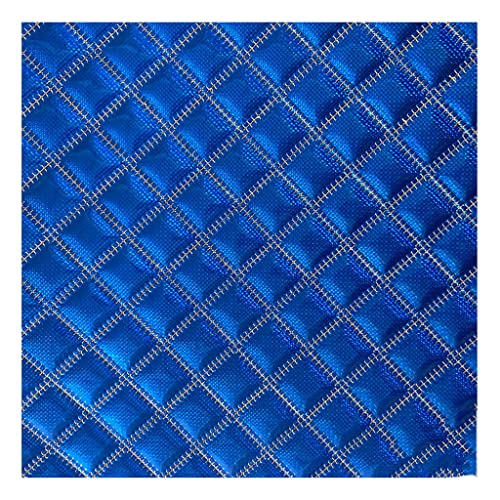 Tela de cuero Tela de Cuero Acolchado Manualidades, Cojines o Forrar Objetos. de Polipiel por Metros para la Decoración Asiento(Size:1.4 * 1/4.59 * 3.28ft,Color: Púrpura oscuro)(Blue,1.4X3m)