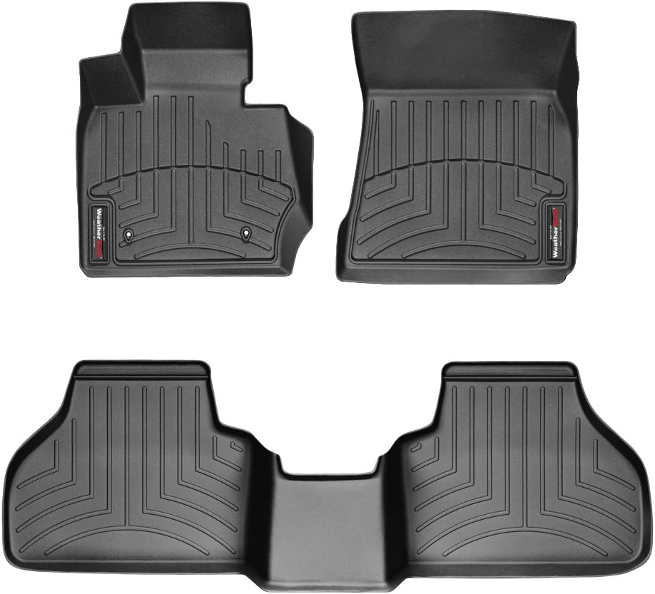 WeatherTech Custom Fit FloorLiners for BMW X3 35i, X4 M40i, X4 28i, X4 35i, X3 28d, X3 28i - 1st & 2nd Row (44331-1-2), Black