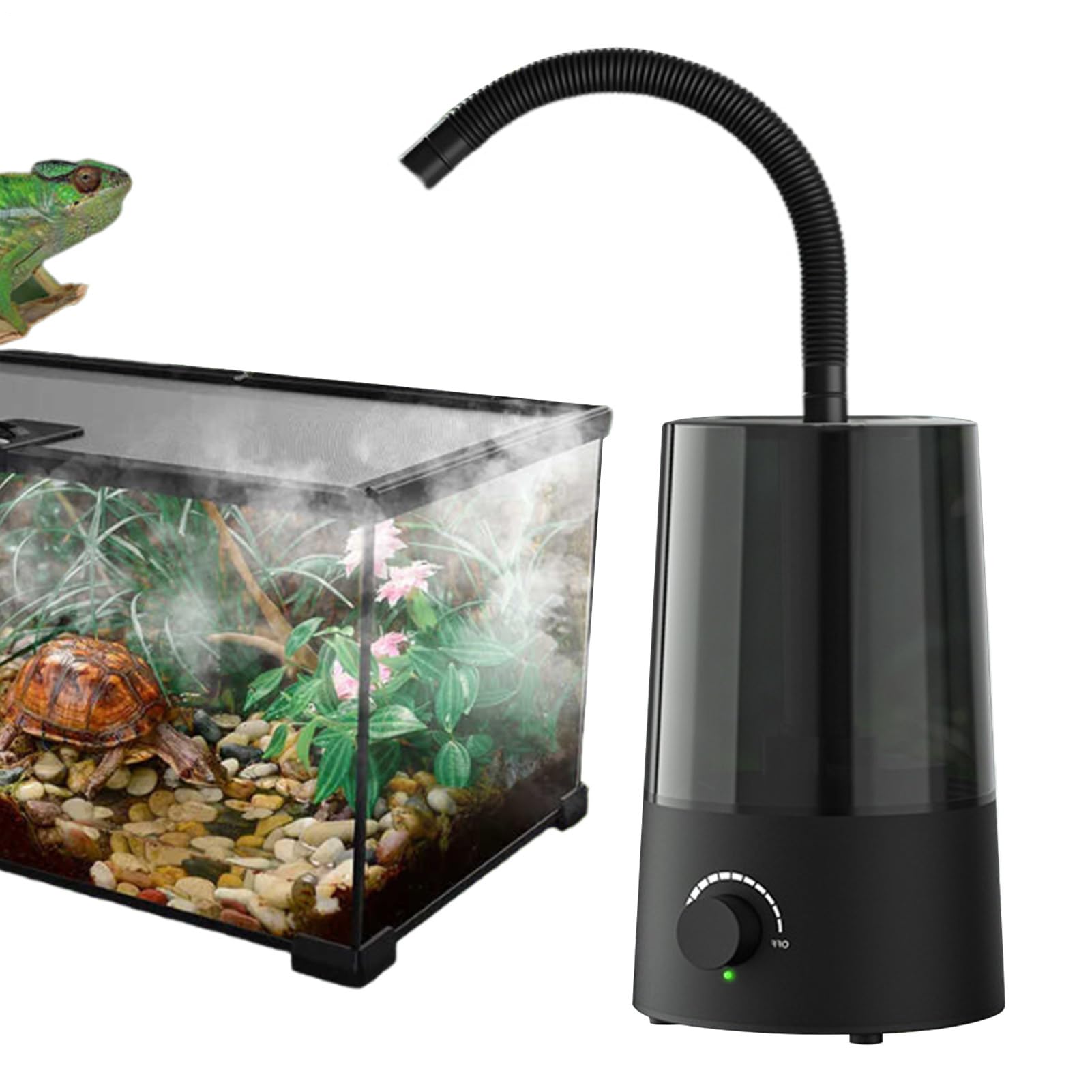 Zamgławiacz dla Gadów 2,5L Zamgławiacz zbiornikowy z automatycznym | Zraszacz nawilżający dla żółwi do Terrarium: Kameleony, Gekony, Płazy, Żółwie, Węże,