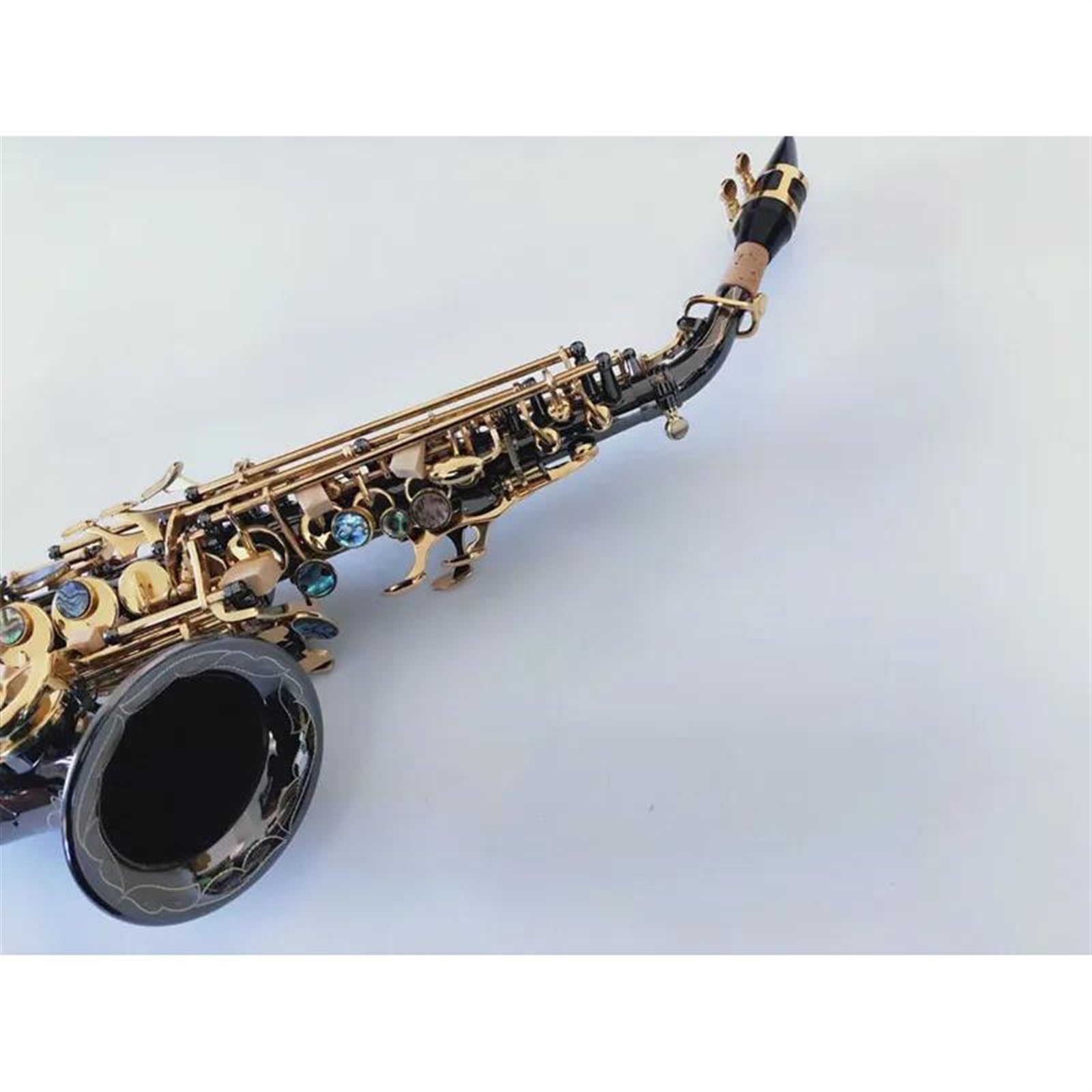 Instrument Muzyczny Złoty Klucz Zakrzywiony Saksofon Sopranowy Z Ustnikiem profesjonalny Saksofon (Color : 2)