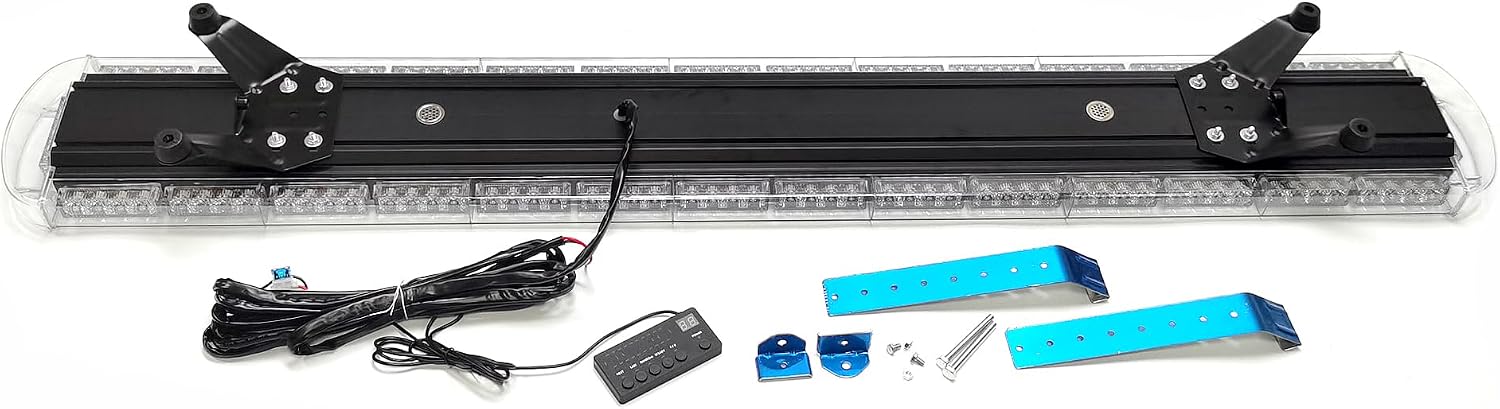 CFLMYYXGS 12V-24V LED Lights Rooftop Emergency Warning Light bar 26 Strobe Patterns Vehicles Security Law Snowplow Tow Trucks Crane Construction Cars Wreckers Beacon Light (120 LED Amber)