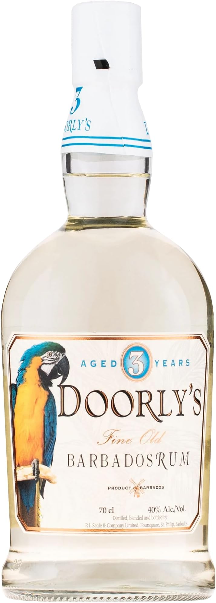 3yo White Barbados Rum, 70 cl