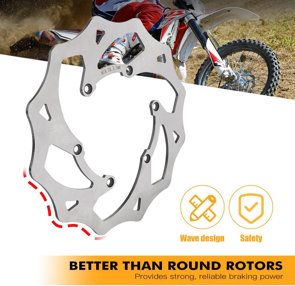 NICECNC Sliver Rear Brake Rotor Disc Compatible with Beta RR XTrainer 125 250 300 350 498 2013-2024 See Fitment