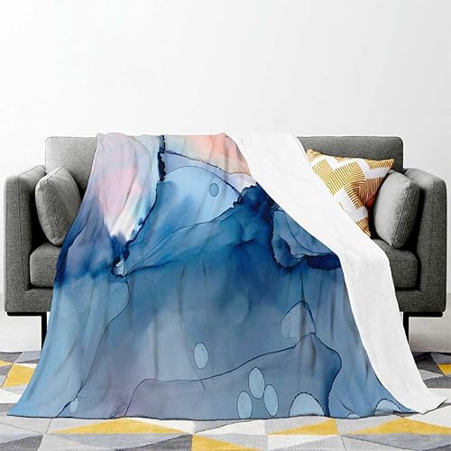 Miniatura 2 de Manta suave y acogedora acuarela azul abstracta Cobijas para El Frio dormitorio Essentials 40 pulgadas x 60 pulgadas