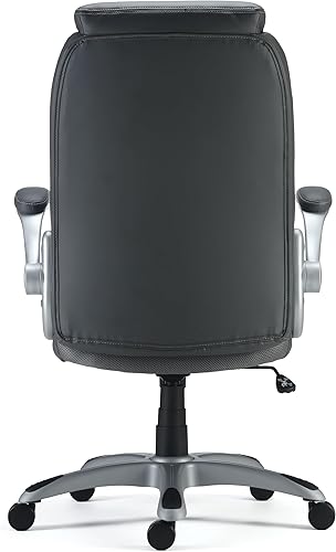 Miniatura 7 de STAPLES Sorina 53253 - Silla de cuero consolidado, color gris