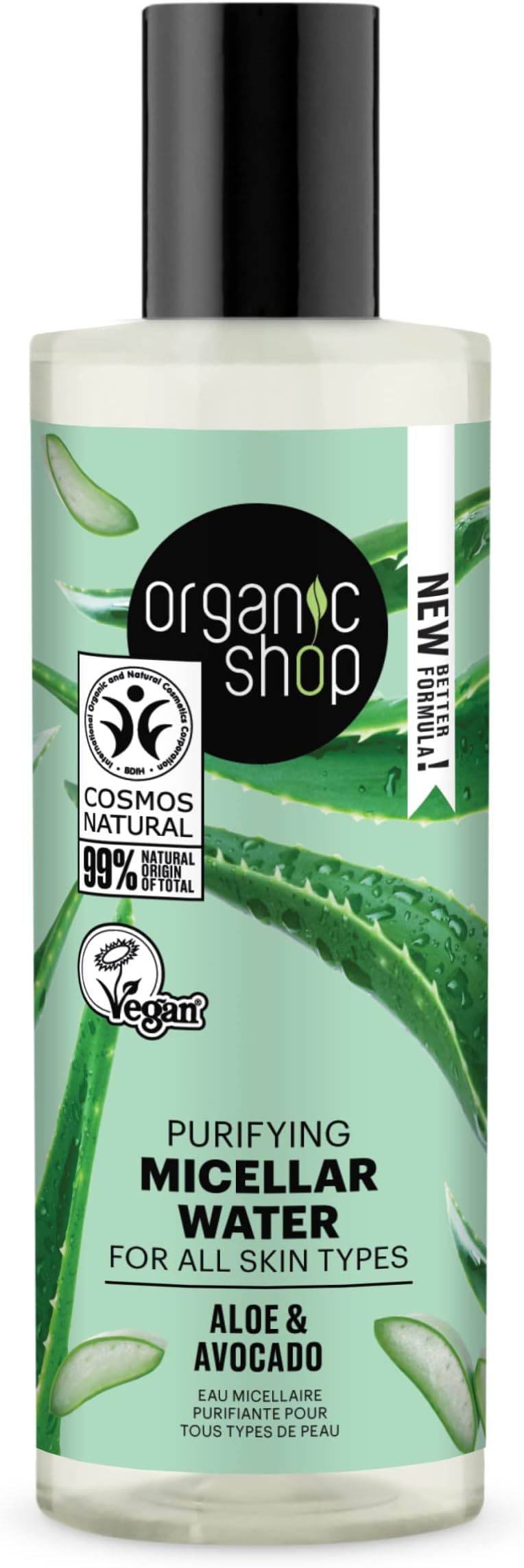 Organic Shop Avocado and Aloe Skincare Purifying Micellar Water, 150 ml