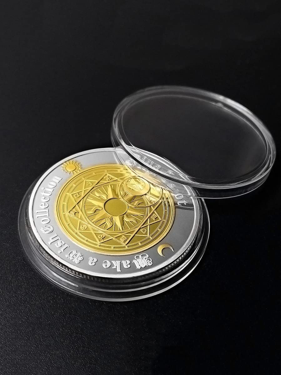 Amazon.co.jp: ヨーロッパとアメリカのラッキー コイン コレクション企業小さな贈り物外国の星座メダル古代ブロンズ工芸品の小道具 : ホビー