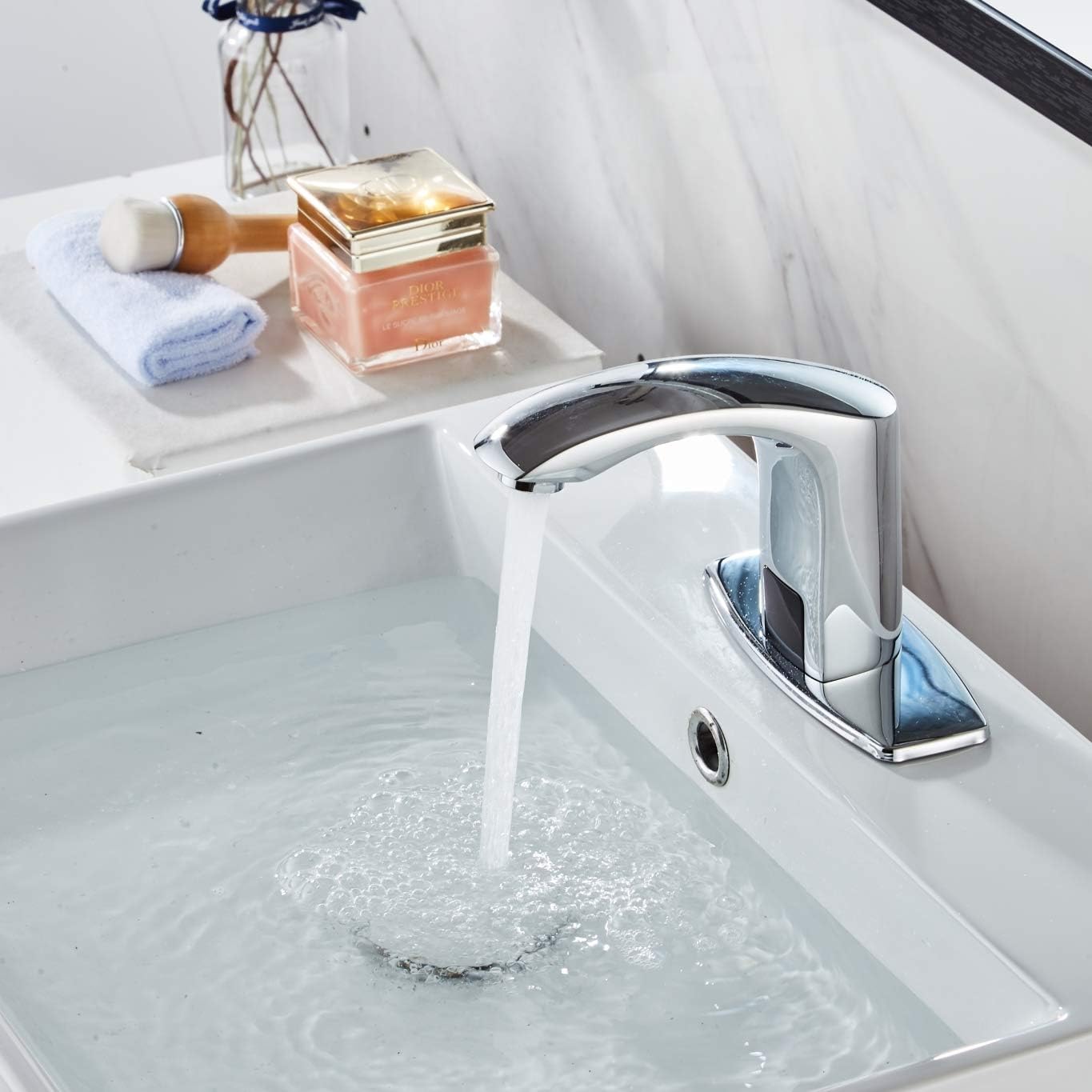 Buy Luxice Sensor Automatic Touchless Bathroom Sink Faucet Hot Cold Mixer Cover Plate Included Faucet Chrome Finished Online In Turkey B087cdrr8m