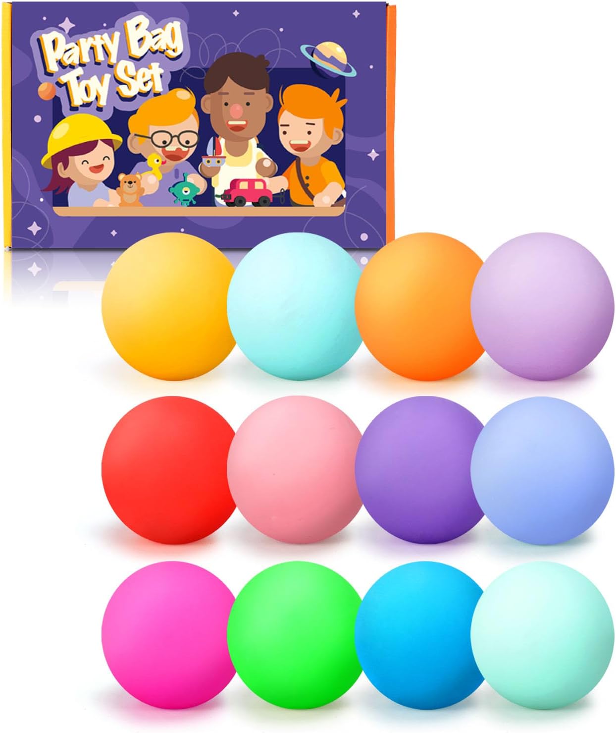 12PCS Color-Changing Stress Balls - Soft, Squeezeable Stress Relief Balls for Relaxation, Ages, Ideal for Parties, Home, Classroom, and Office Use, Slow-Rebound Design, Portable