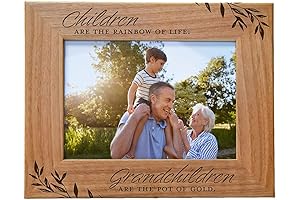 Picture Frames 5x7 for Grandparents | Engraved & Natural Wood Grandson Keepsake for Grandparents