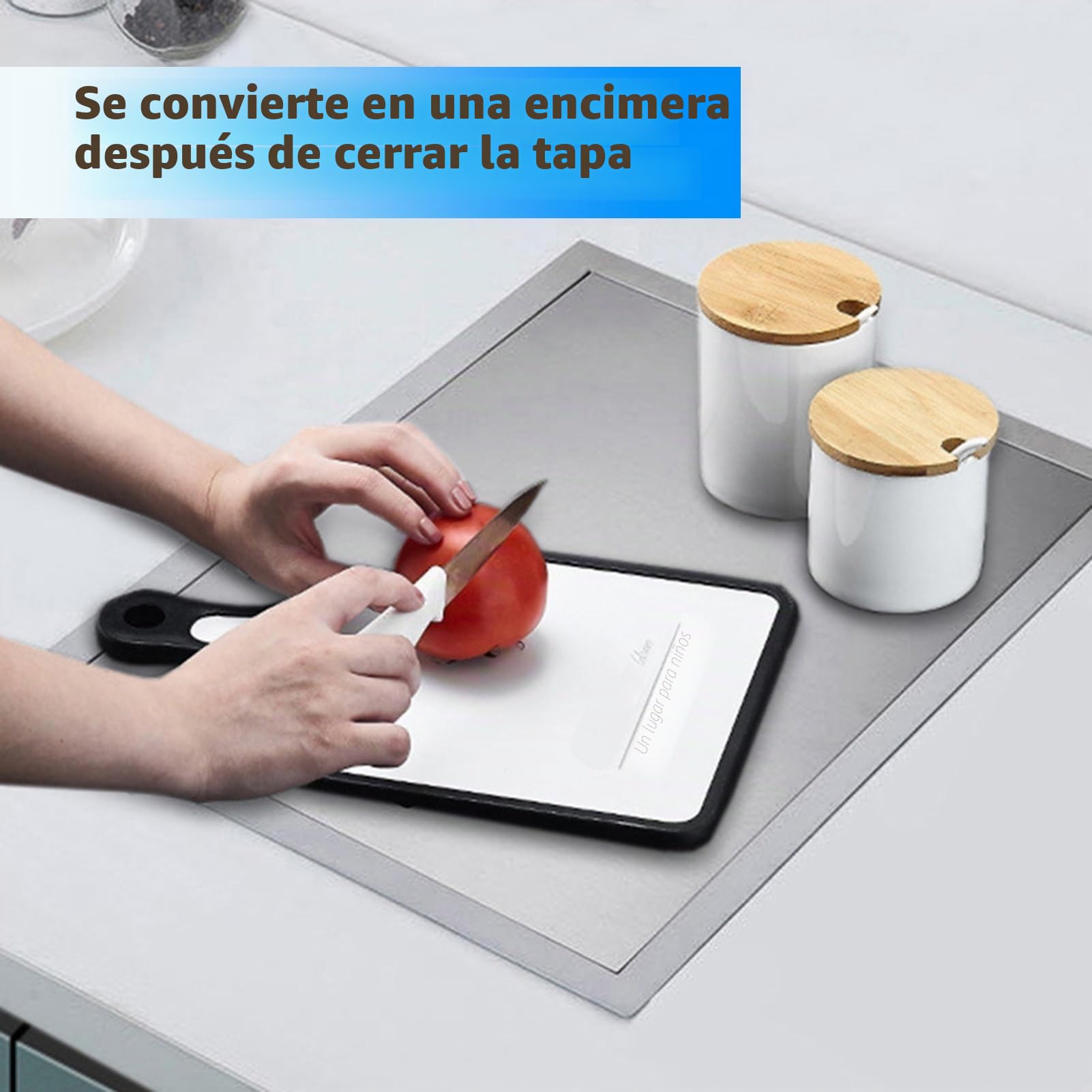 Grifo oculto de cocina con fregadero oculto, grifo plegable, instalación oculta de acero inoxidable, área de trabajo, bar, fregadero individual, fregadero para cocina pequeña, preparación de