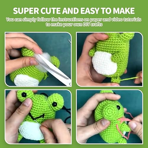 Miniatura 6 de NOTLATE 1 kit de ganchillo para principiantes con manual de instrucciones en inglés (idioma español no garantizado), incluye hilo y patrones para