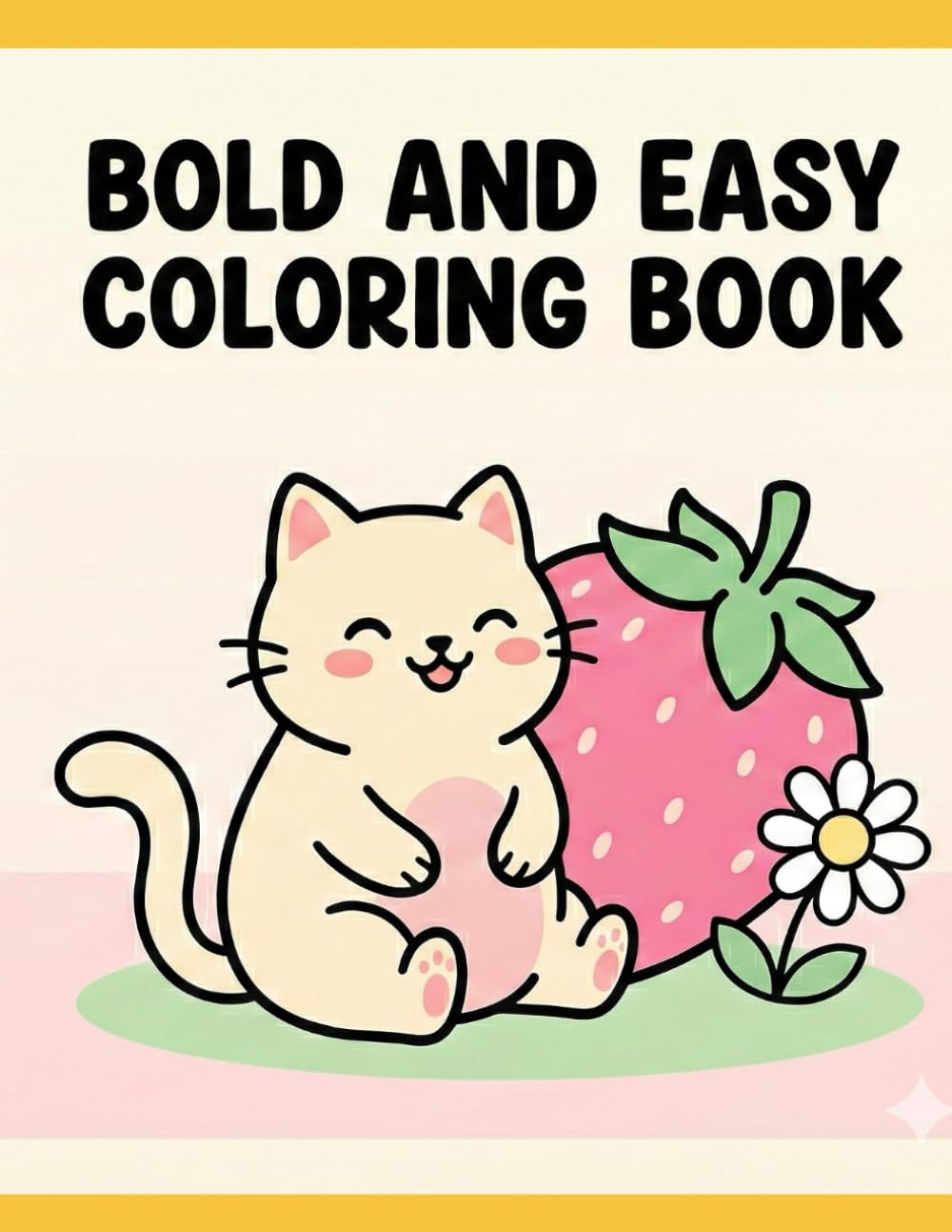 Purrfectly Relaxed: Giant Bold and Easy Cat Coloring Book: 50 Thick Line & Simple Designs | The Complete Collection: Cozy, Playful, Magic & Foodie Cats