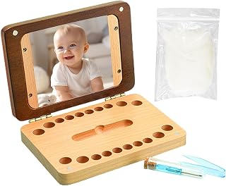 Caja de dientes de madera para niños, caja organizadora de recuerdos de dientes de madera, contenedor de primeros dientes para niños y niñas, caja de hadas para sala de estudio, sala de estar