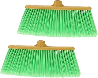 OATIPHO 2 Piezas Cabeza de Escoba Suave Exterior Limpiador Barrer Escoba de Cocina Familiar Cabeza de barredora para Limpiar reemplazo de escobas Escoba de Polvo Interior el plastico Verde