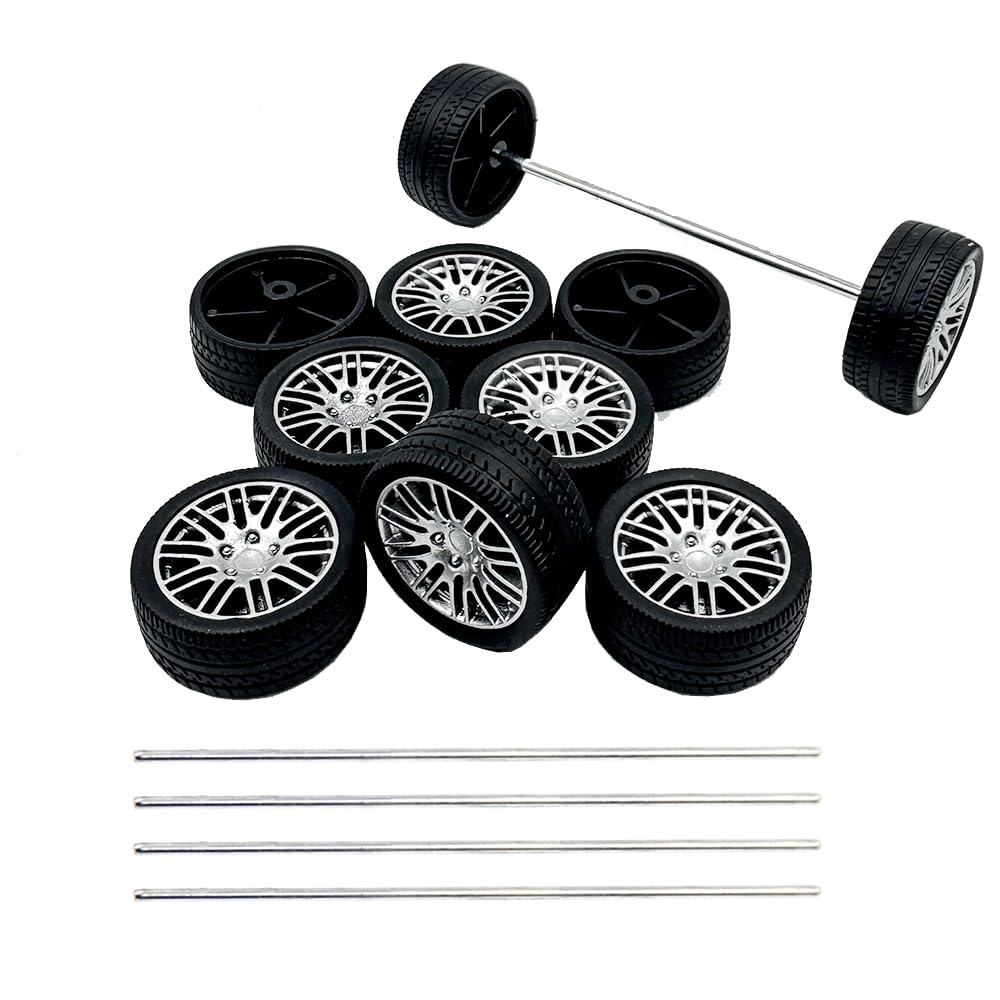 30 Ruedas De Plástico Para Coches RC Y Modelismo – 30x8 Mm Con 15 Ejes Metálicos, Ideales Para DIY Y Aviones