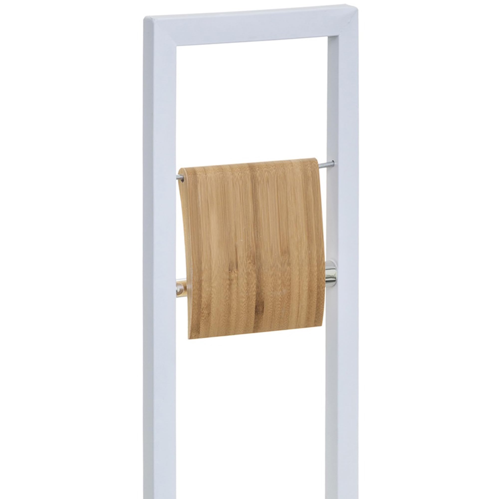 Well Home - Portarrollos con escobillero 'Natureo' en Color Blanco Funcional Ø20x60cm