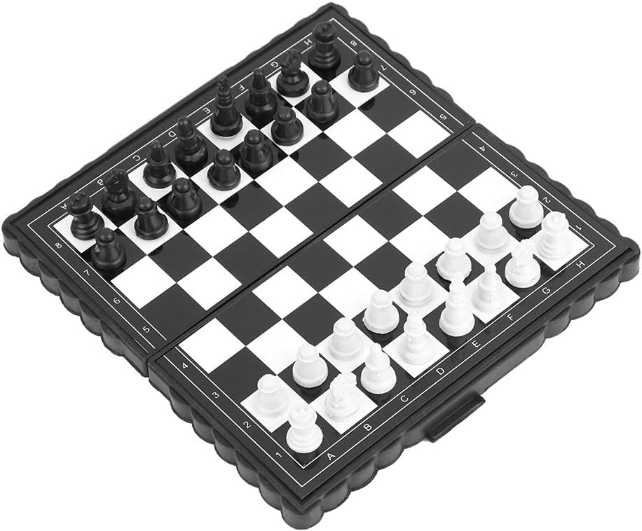 Amitasha Magnetic Chess Board 5 Inch Mini Folding Board Game - Pieces Storage Portable Travel Chess Game - Beginner Chess Set for Kids, 6 up Ages - Image 7 thumbnail
