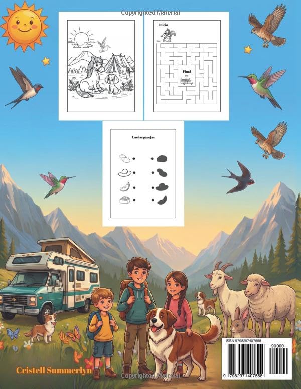 Fun and Creativity Travel Activity Book For Kids: A valuable educational tool, mazes, matching, picture counting, math addition and subtraction, attractive drawings to color ages 4-8 image 3