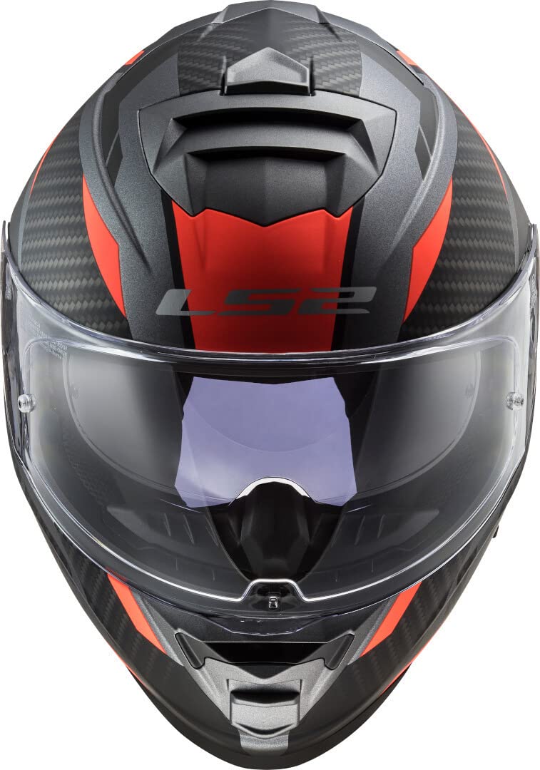 LS2, Casco Moto Integrale STORM II RACER Matt Titanium Orange, XS