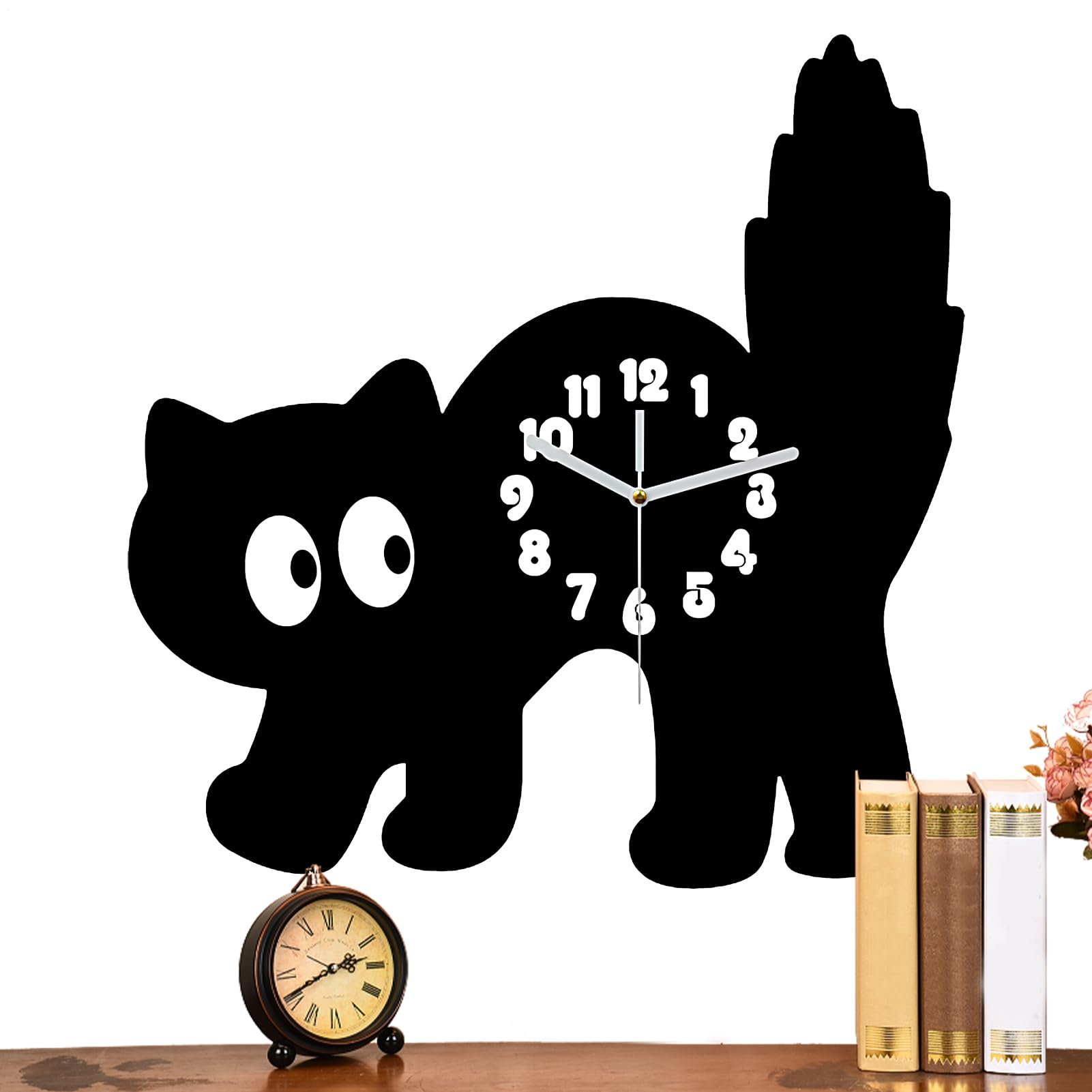 Horloge animale en acrylique au design mignon et silencieux pour chambre enfant