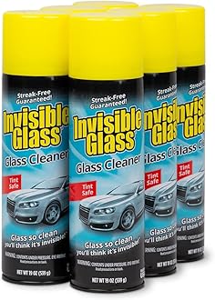 91164-6PK Premium Aerosol Glass Cleaner Spray for Car Windshields and Windows, Automotive and Home Window Cleaner, Streak-Free, Ammonia-Free, Tint-Safe – 19 oz (Pack of 6)
