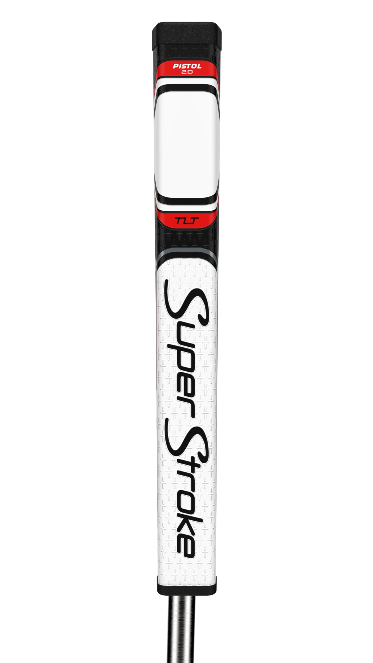SuperStroke Zenergy TLT Off-Axis Pistol 2.0 Left Hand Putter Grip, Zero-Torque, Lie-Angle-Balanced to help maintain Stability, Control Face Rotation, and Repeat a Smooth, Pendulum-Style stroke, Red