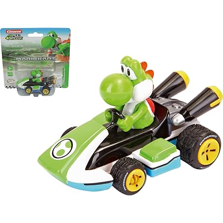 Carrera Pull & Speed 15818406 Official Licensed Mario Kart Yoshi Pull Back Racer