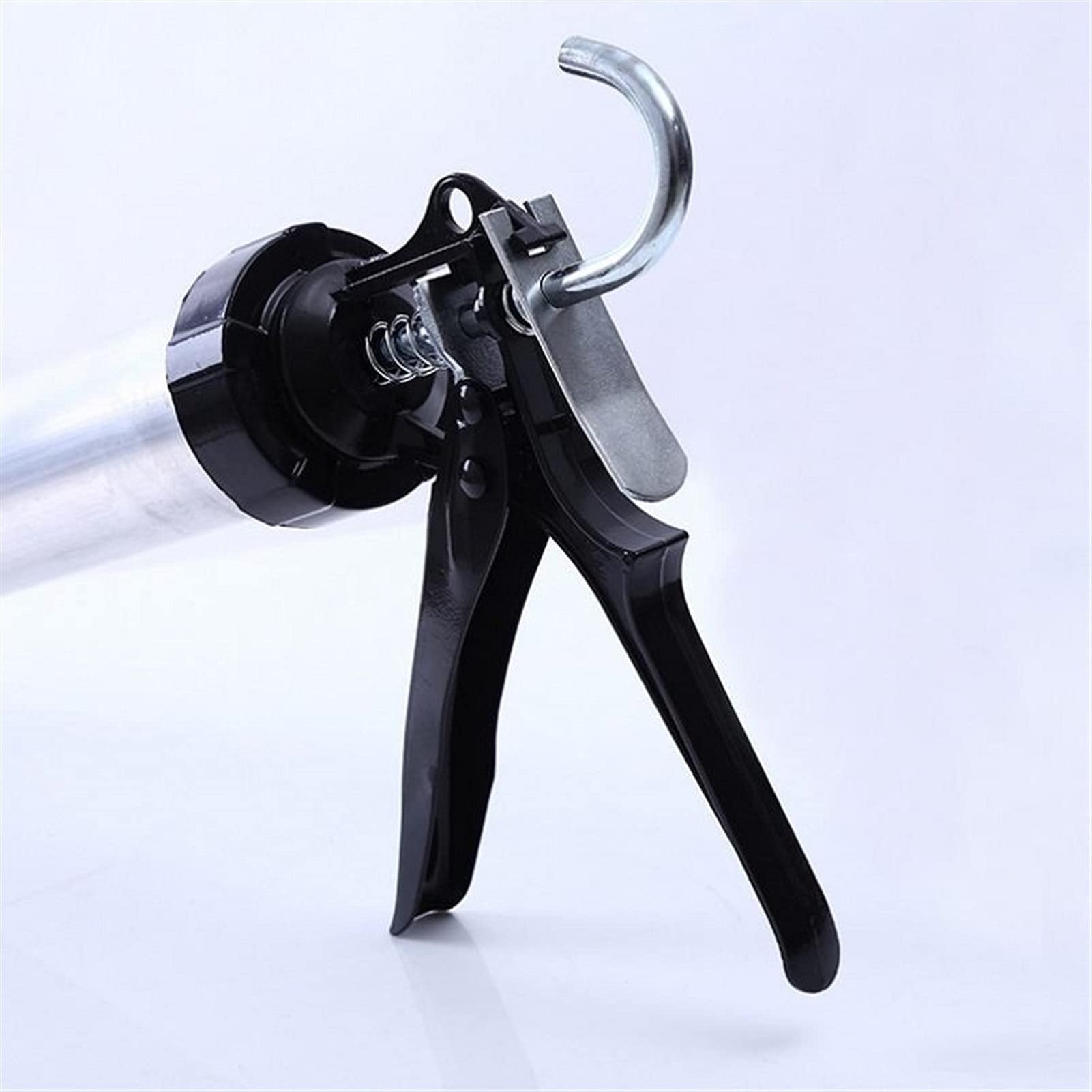 Pistola de calafateo de diseño ergonómico Cilindro de Aluminio Pistola de Pegamento de Vidrio Pistola de Cartucho de Mano Profesional Pistola de Pegamento con Estructura de Silicona para Mejorar