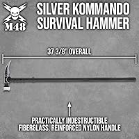 Vista 2 de M48 Silver Kommando Survival Hammer 37 3/8" Overall Length Stainless Steel Head Fiberglass Reinforced Nylon Handle