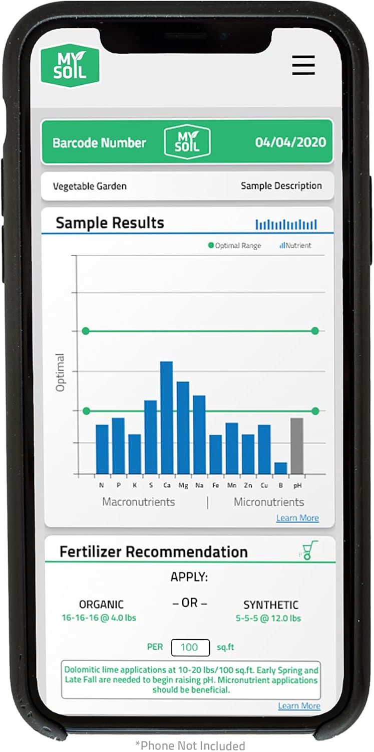 MySoil - Soil Test Kit PRO Pack | Grow The Best Lawn & Garden | Complete & Accurate Nutrient and pH Analysis with Recommendations Tailored to Your Soil and Plant Needs | 2 Test Kits + 1 Soil Probe : Patio, Lawn & Garden