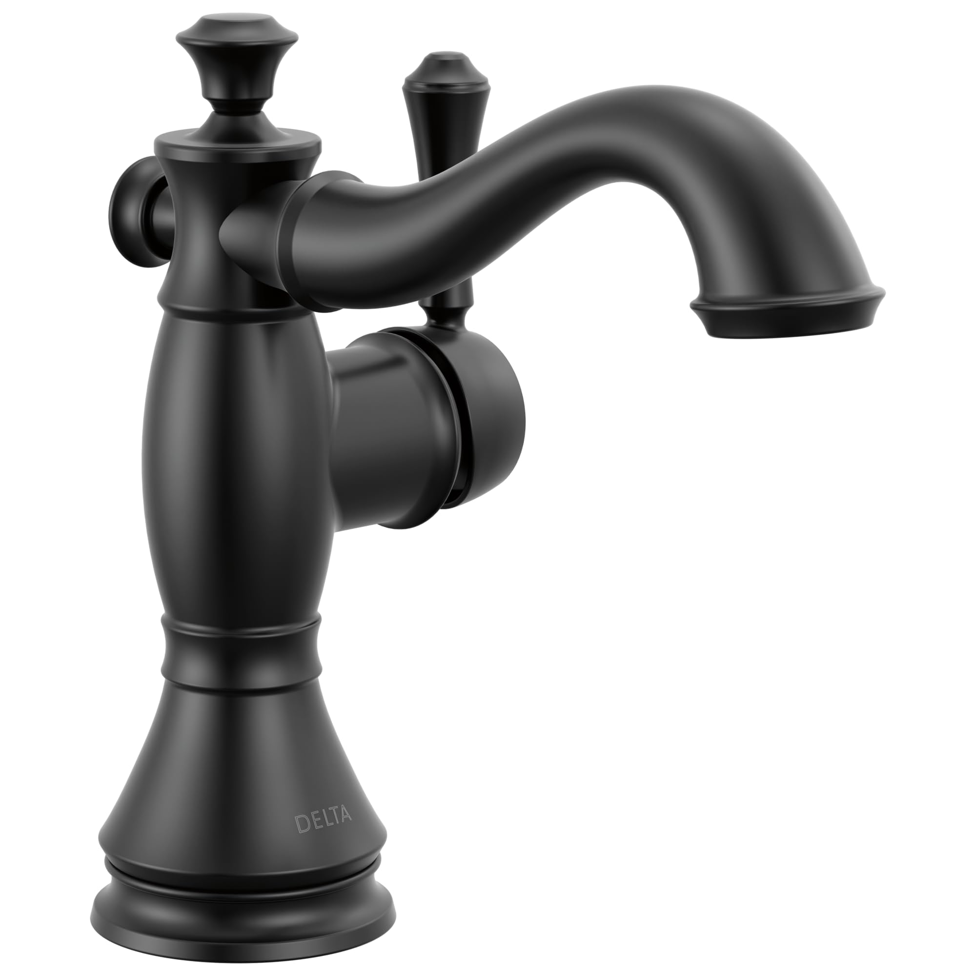 Delta Cassidy Matte Black Bathroom Faucet 1 Hole, Single Hole