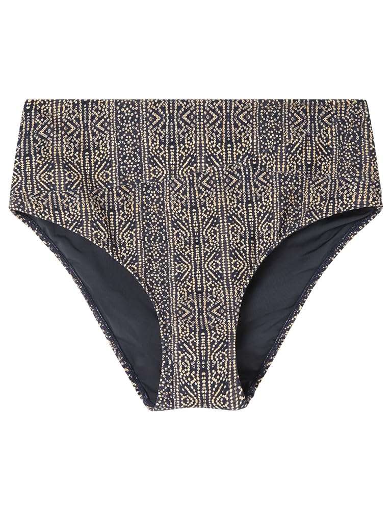 Women'secret Braga Bikini Alta Cruzada Negro Brief para Mujer