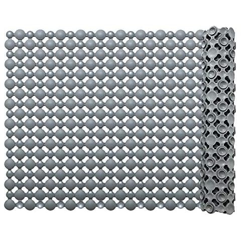YISUN Non Slip Shower Mat, 2020 Upgrade Duck Boards Bathroom with Suction Cups, Rapid Drainage Grooved Slat Textured Plastic Square Duck Board Antibacterial Bath Mat for Bathroom Bathtub 32.7"*16.7" Cover