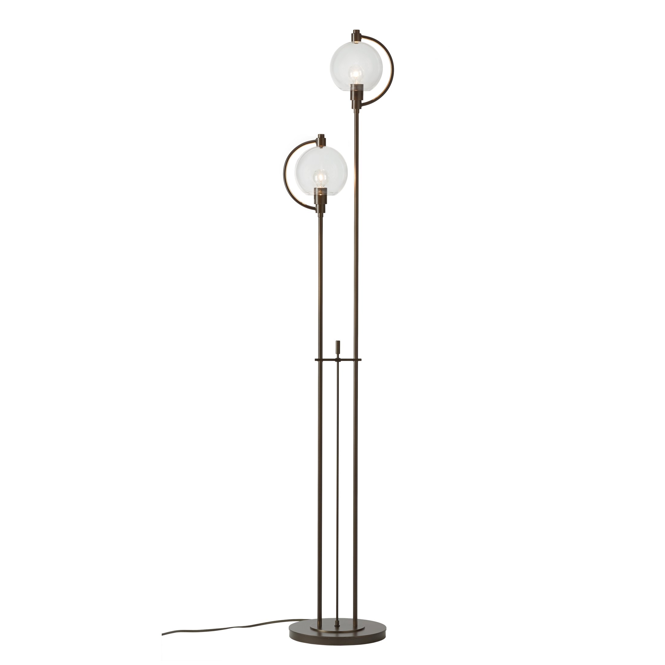 Hubbardton Forge 242210-1009 Pluto Floor Lamp Black Finish Clear Glass