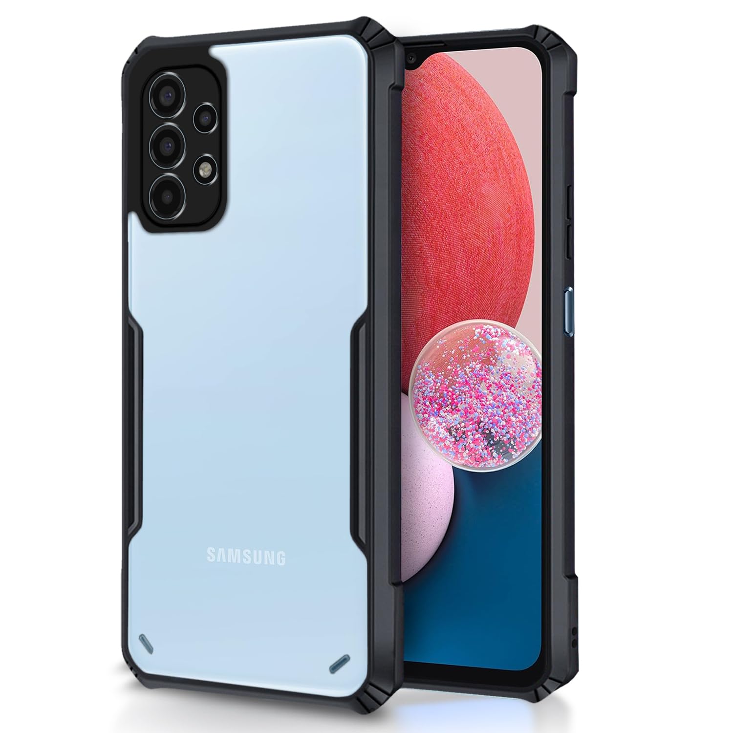 Pikkme Samsung Galaxy A13 4G / A13 5G Back Cover | Crystal Clear Transparent Back | Ultra Hybrid | Full Camera Protection | Raised Edge | Bumper Back Case (Black) (B0CL3BJZTG) Amazon Price History, Amazon Price Tracker