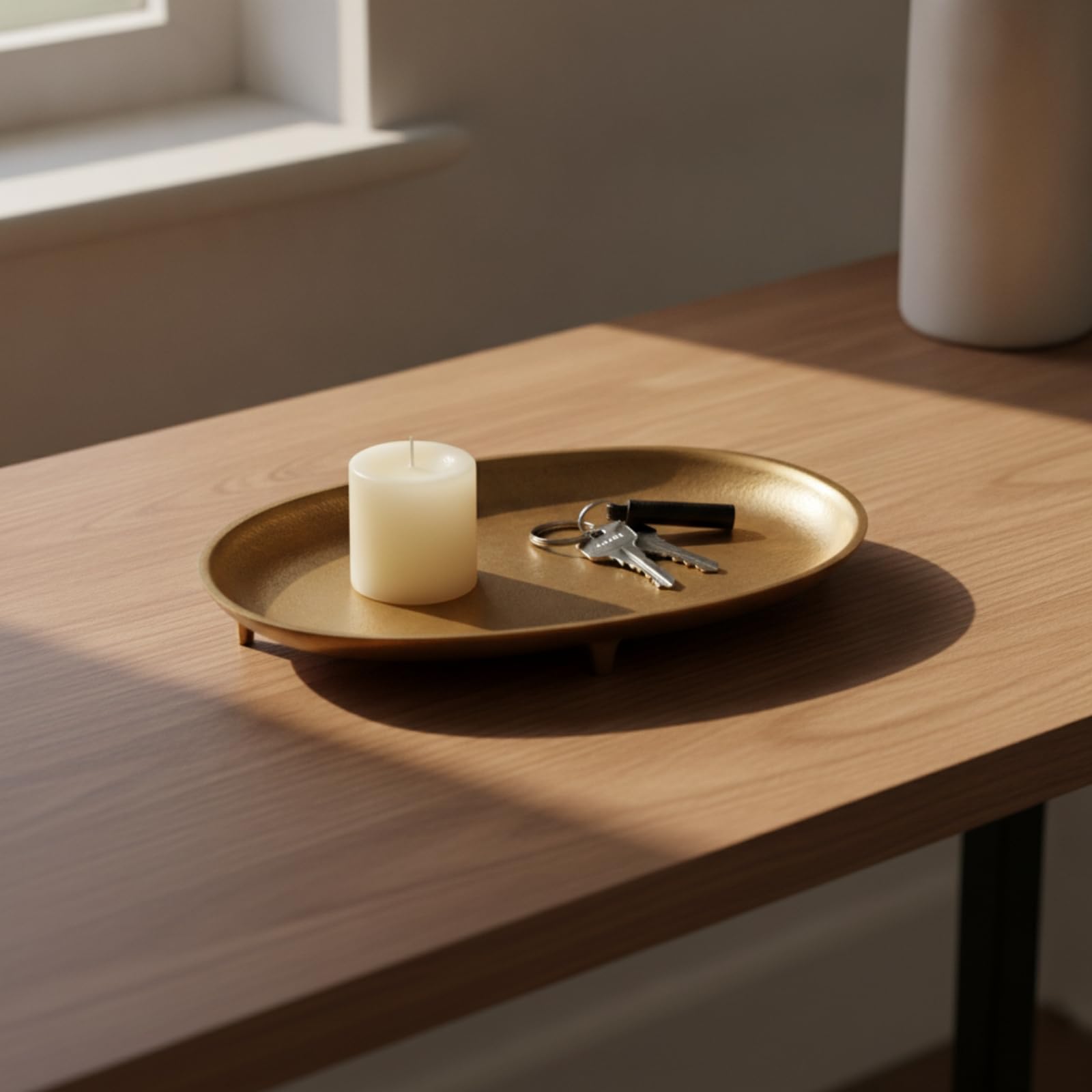 Bandeja Decorativa Elegante, Oro, S