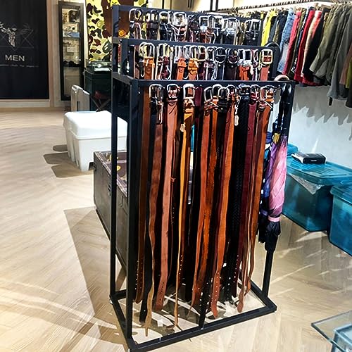 Metalowy stojak ekspozycyjny na paski, krawaty, szaliki, portmonetki, oszczędzający miejsce organizer z haczykami do szaf i użytku detalicznego, trwałe rozwiązanie do przechowywania akcesoriów
