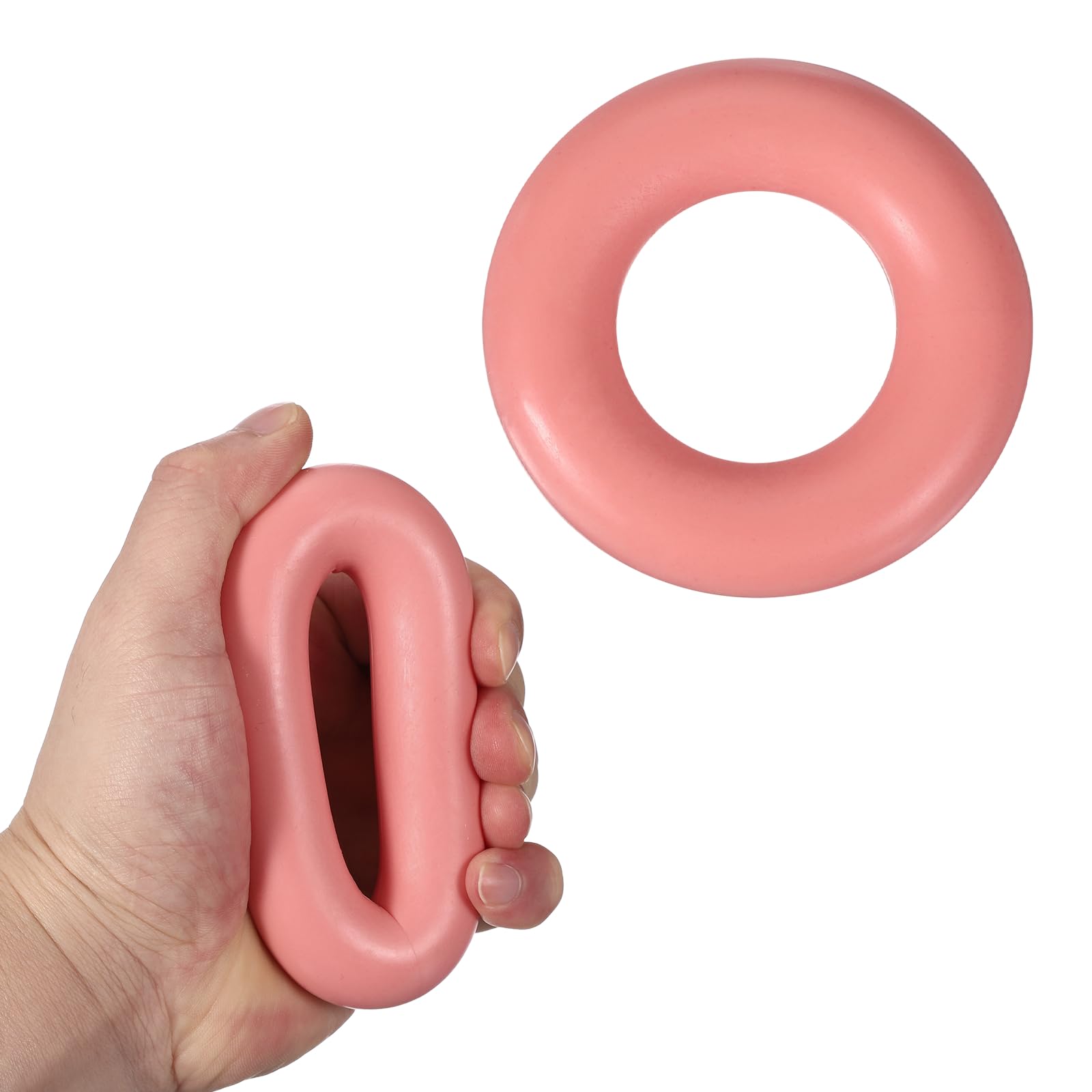 YELARXI Grip Strength Trainer Rings, Portable Hand Grip Strengthener Finger Forearm Strengthener - Fitting for (Athletes/Rock Climbing/Workout/Fitness), 3.5" & 30 LB & Orange
