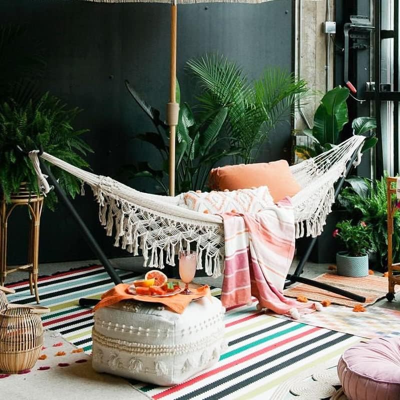 Nordic Tassel Hammock Swing Outdoor Homestay Hanging Basket Photography Decoration Props