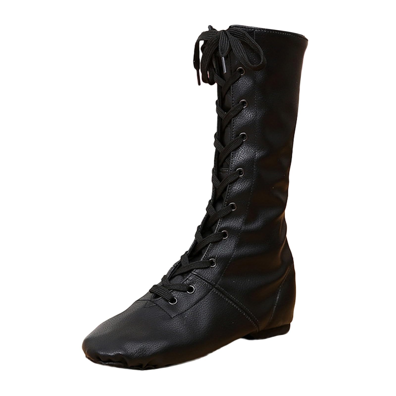Chaussures de Danse Chaussure de Ballet Boot Suela Flexible Yoga Gimnasia Split Plate Ballet Suave Lona Zapatillas para Hombres Mujeres Little Kid Cordones Niñas Canvas Jazz Dance Botas