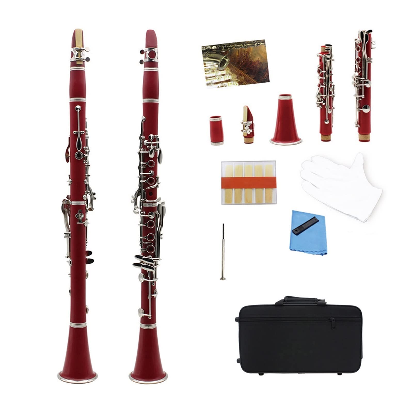 Amazon | クラリネット クラリネット 17 キー Klarnet 樹脂材料