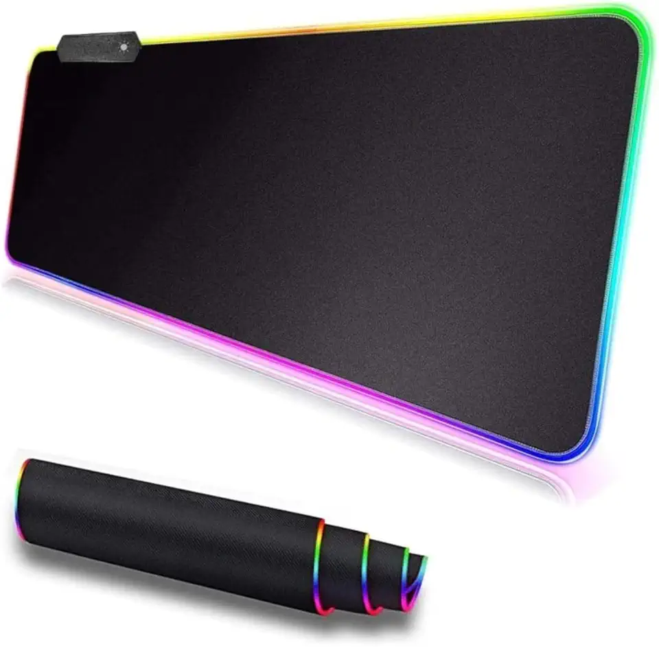 Mouse Pad Gamer RGB LED Extra‑Grande 80×30 cm, 14 Modos de Iluminação + Tecido Resistente à Água + Base Antiderrapante