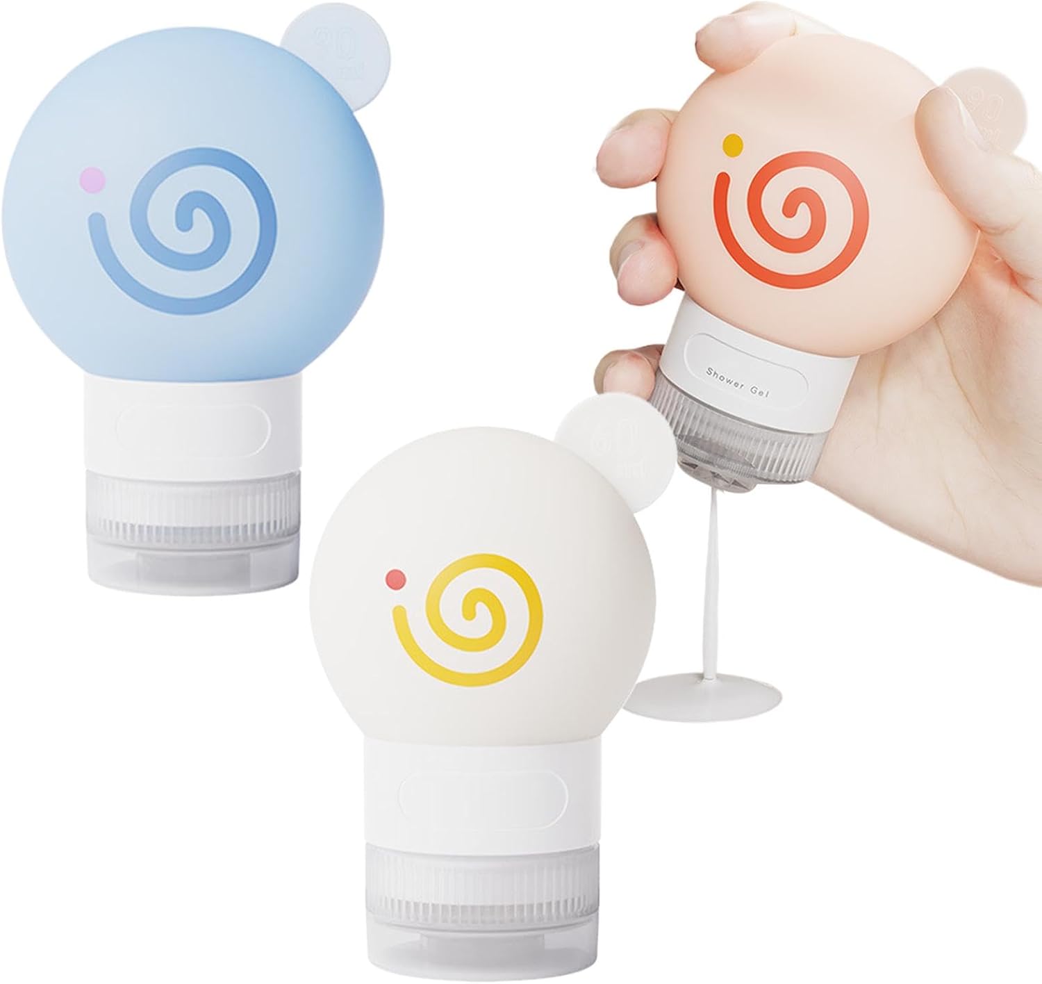 Travel Liquid Container, Multifunctional Toiletries Dispenser Set, 90ml Storage Containers with Lid, Leak Proof Travel Bottles, Refillable Travel Size Bottles Set, Travel Toiletries Storage Bottles