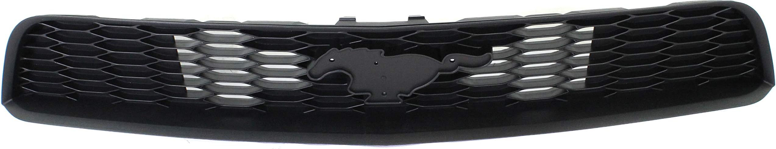 Evan Fischer Grille Assembly Compatible with 2010-2012 Ford Mustang, Painted Black Plastic With emblem provision FO1200520