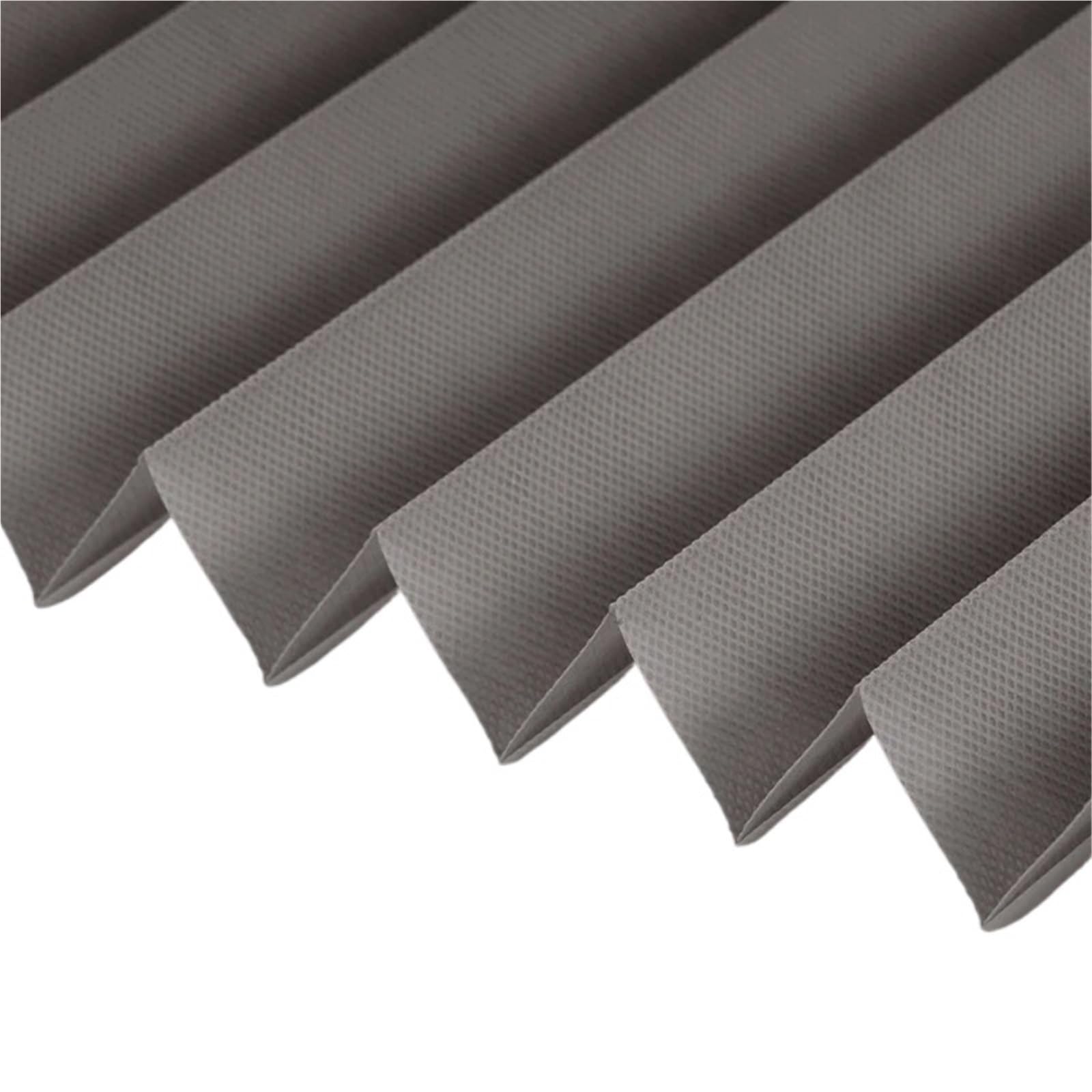 Self Adhesive Blinds Self-Adhesive Blackout Pleated Window Shades Cuttable Temporary Window Paper Blinds(90cm X 180cm,Half Dark Grey)