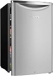 Danby Contemporary Classic DAR044A6DDB 4.4 cu ft Freestanding Compact Mini Fridge, ENERGY STAR Rated with Adjustable Shelves & Reversible Door, Ideal for Bedroom, Dorm & Office, Stainless Steel Finish